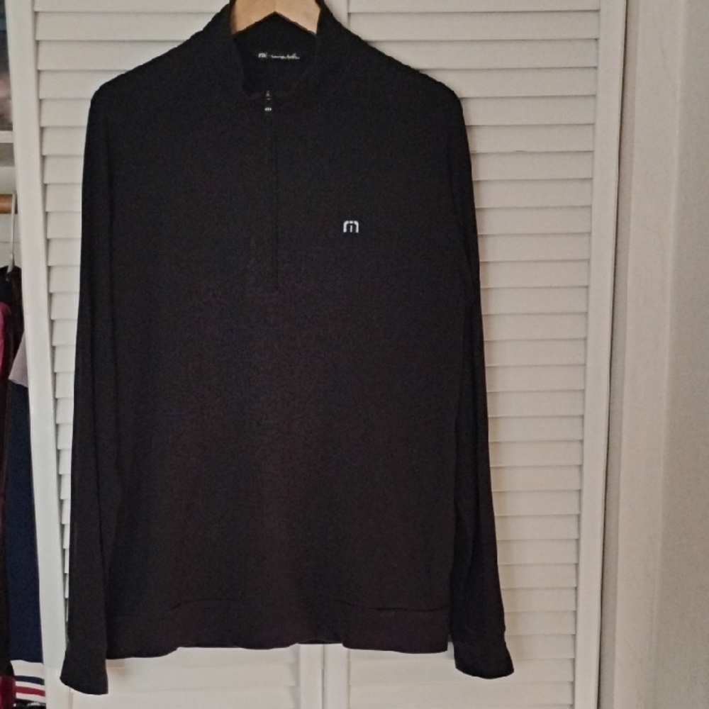 Travis Mathew Black Quarter-Zip Sweatshirt